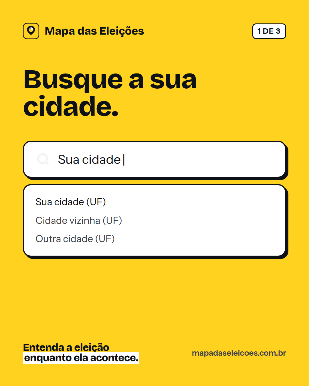 Post: Como usar, 1 de 3: busque a sua cidade